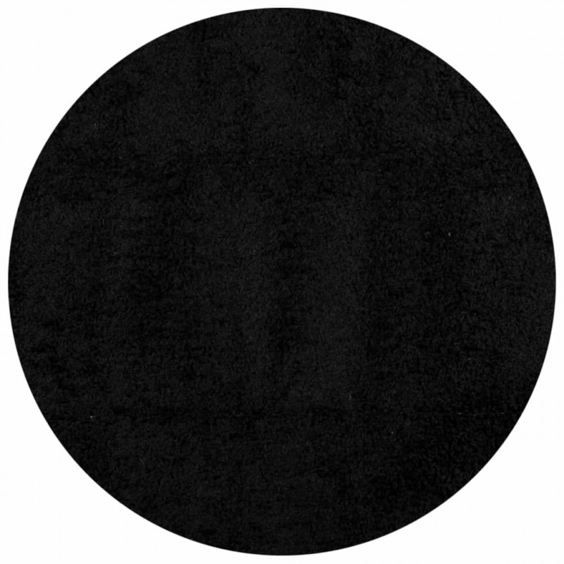 Dywan z długim włosiem PAMPLONA, czarny, Ø 100 cm