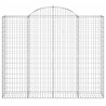Kosze gabionowe, 2 szt, 200x50x160/180 cm, galwanizowane żelazo