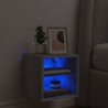 Ścienna szafka TV z LED, szary dąb sonoma, 30x28,5x30 cm