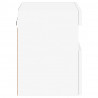 Ścienne szafki TV z LED, 2 szt., białe, 40x30x40 cm
