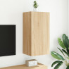 Ścienna szafka TV z LED, dąb sonoma, 40,5x35x80 cm