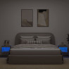 Szafki nocne z LED, ścienne, 2 szt., kolor szary dąb sonoma