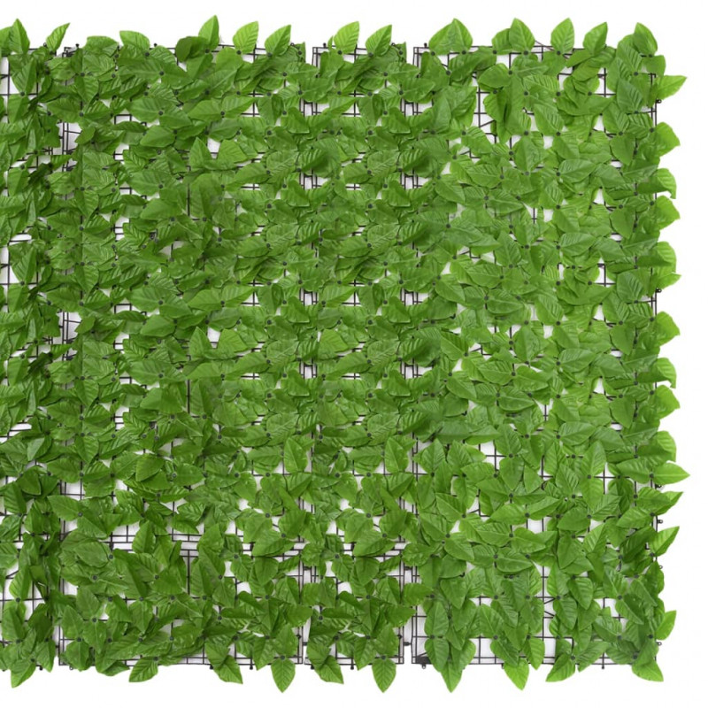 Parawan balkonowy, zielone liście, 200x150 cm