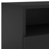 Ścienne szafki TV, 2 szt., czarne, 80x30x30 cm