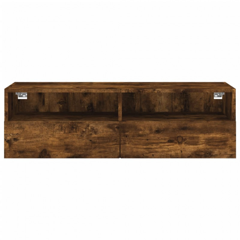 Ścienna szafka TV, przydymiony dąb, 100x30x30 cm