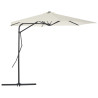 Parasol ogrodowy na słupku stalowym, 300 cm, piaskowy
