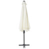 Parasol ogrodowy na słupku stalowym, 300 cm, piaskowy