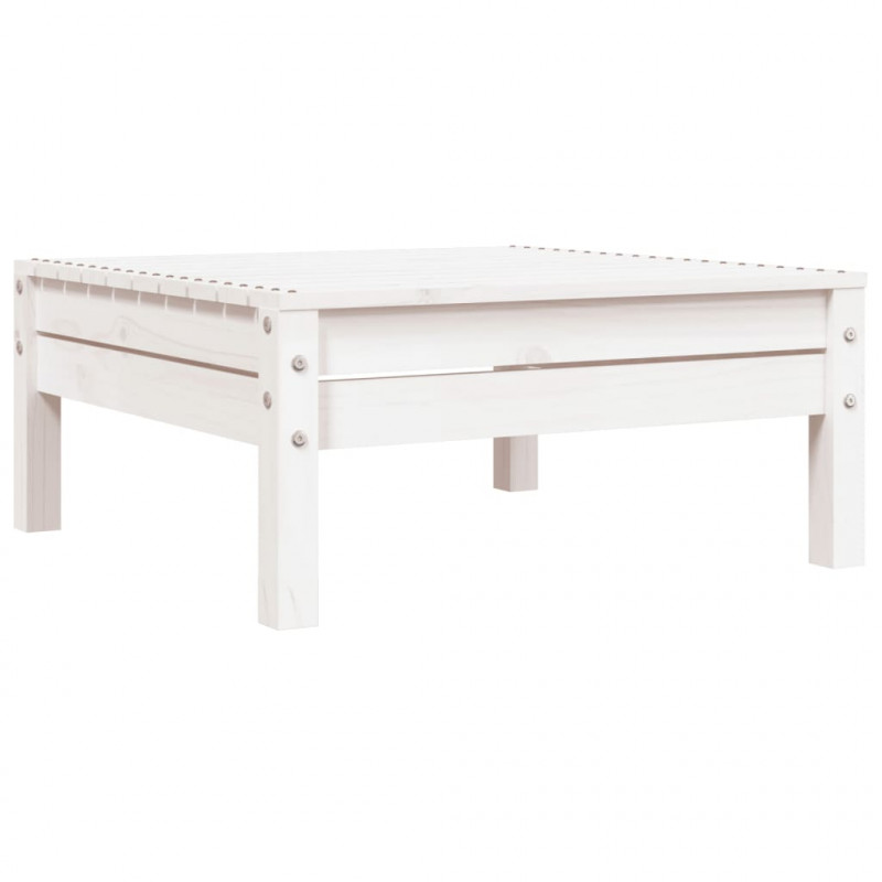 Ogrodowa sofa 3-osobowa, biała, lite drewno sosnowe