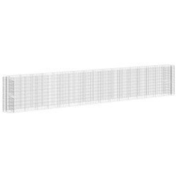 Podwyższona donica gabionowa galwanizowane żelazo 610x50x100 cm