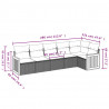 6-cz. zestaw mebli ogrodowych z poduszkami, beżowy, polirattan
