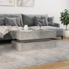 Stolik kawowy z oświetleniem LED, szarość betonu, 90x50x40 cm