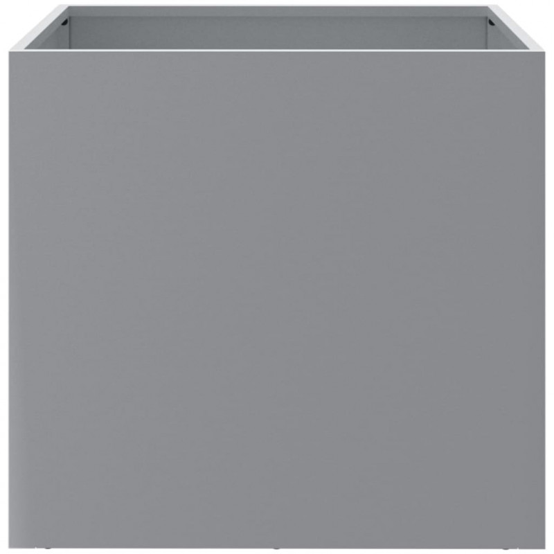 Donice, 2 szt., srebrne, 42x40x39 cm, stal galwanizowana