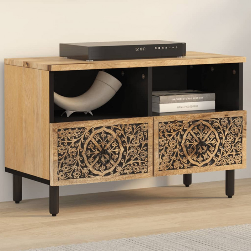 Szafka pod telewizor, 70x33x46 cm, lite drewno mango