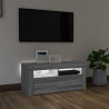 Szafka pod TV z oświetleniem LED, szary dąb sonoma, 90x35x40 cm