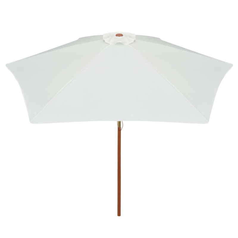 Parasol ogrodowy, 270x270 cm, drewniany, kremowy