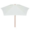 Parasol ogrodowy, 270x270 cm, drewniany, kremowy