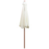 Parasol ogrodowy, 270x270 cm, drewniany, kremowy