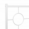 Metalowa rama łóżka z wezgłowiem, biała, 90x200 cm