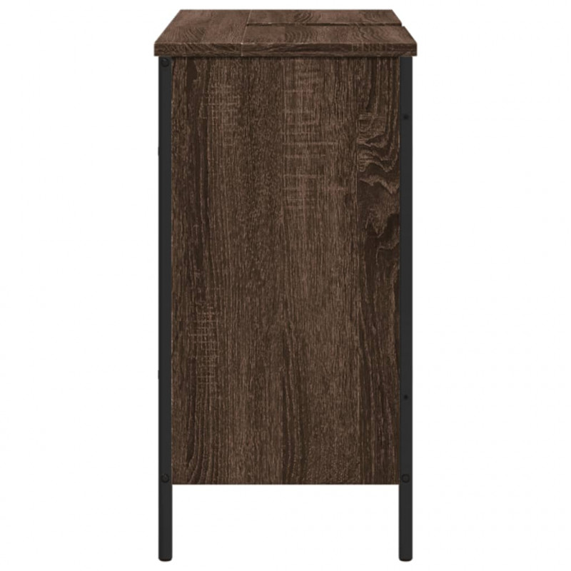 Szafka pod umywalkę, brązowy dąb, 80x30x60 cm