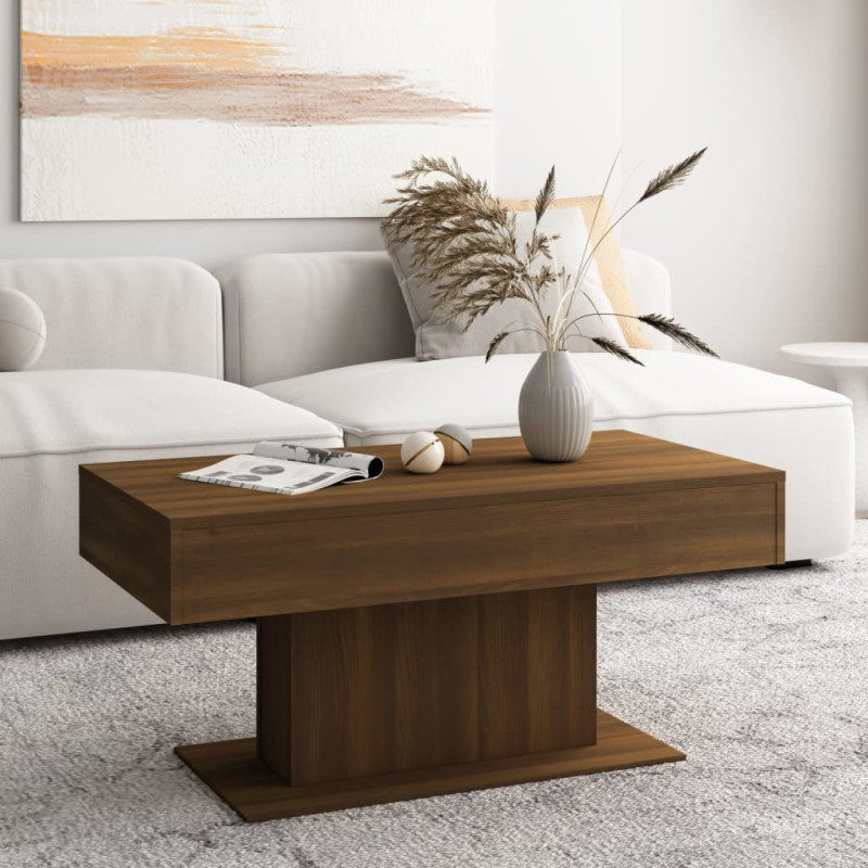 Stolik kawowy, brązowy dąb 96x50x45 cm, materiał drewnopochodny