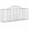 Kosze gabionowe, 4 szt, 200x50x80/100 cm, galwanizowane żelazo