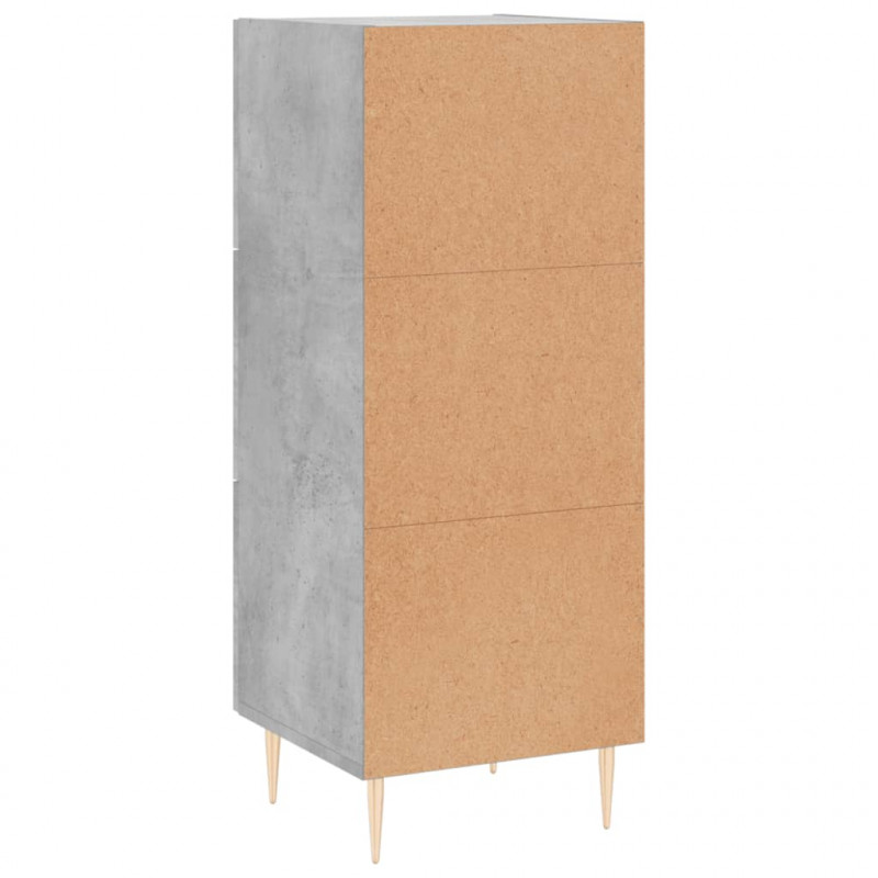 Szafka, szarość betonu, 34,5x34x90 cm, materiał drewnopochodny