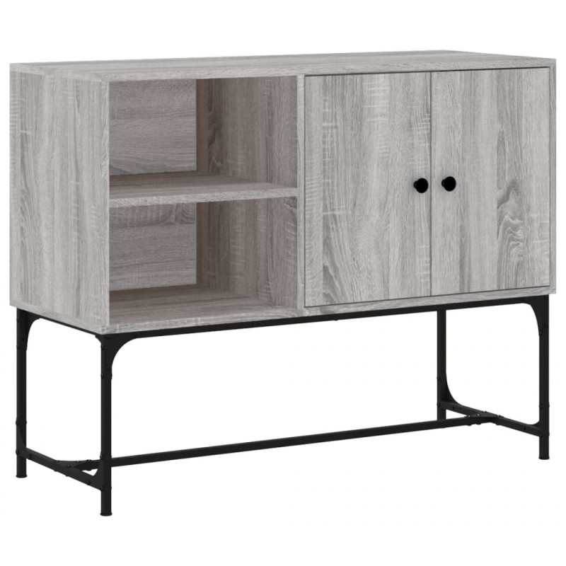 Komoda, szary dąb sonoma 100x40x79,5 cm materiał drewnopochodny