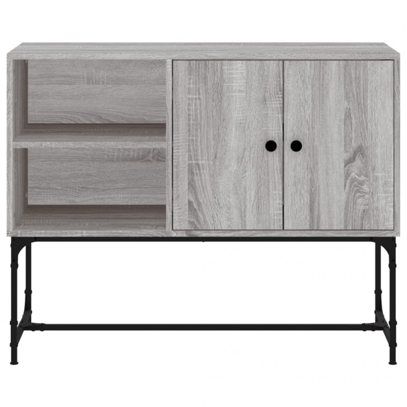 Komoda, szary dąb sonoma 100x40x79,5 cm materiał drewnopochodny