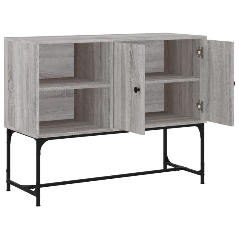 Komoda, szary dąb sonoma 100x40x79,5 cm materiał drewnopochodny
