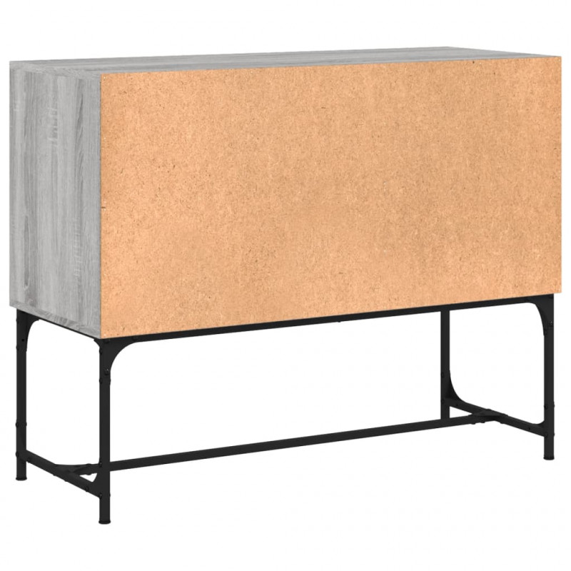 Komoda, szary dąb sonoma 100x40x79,5 cm materiał drewnopochodny
