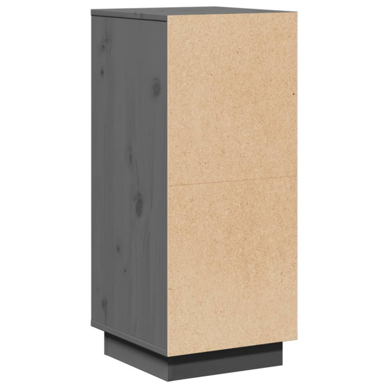 Szafki, 2 szt., szare, 31,5 x 34 x 75 cm, lite drewno sosnowe