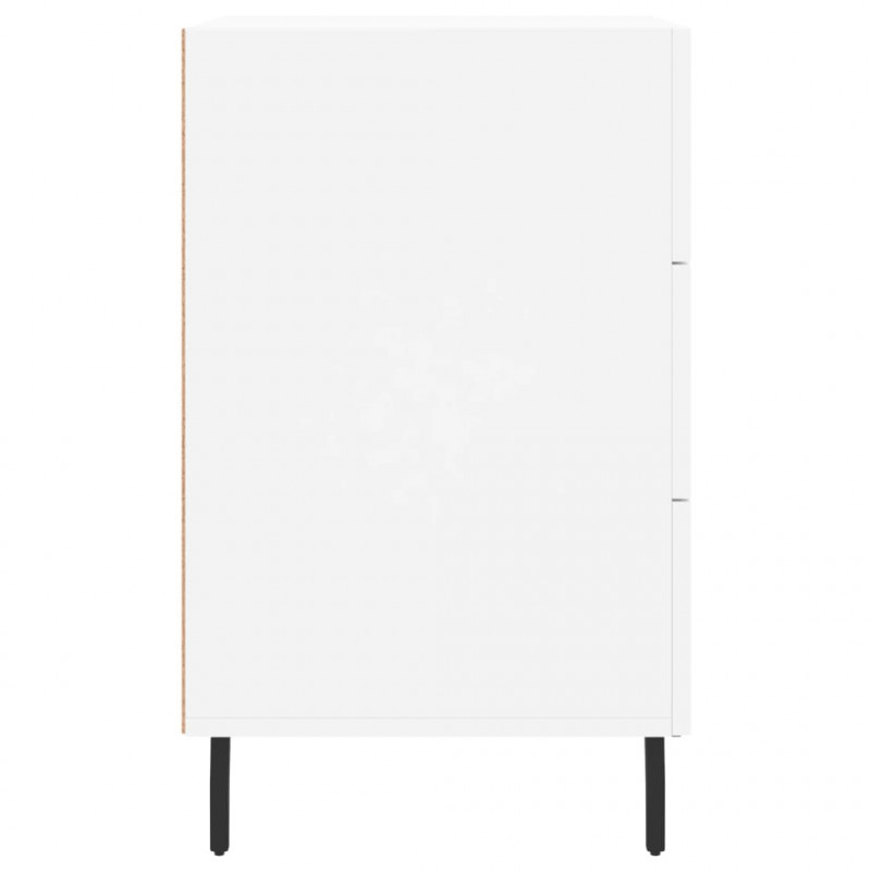 Szafka nocna, biała, 40x40x66 cm, materiał drewnopochodny