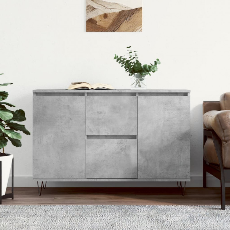 Szafka, szarość betonu, 104x35x70 cm, materiał drewnopochodny