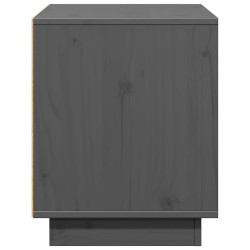 Szafka pod telewizor, szara, 74x35x44 cm, lite drewno sosnowe