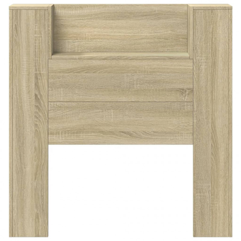 Zagłówek z półką i LED, dąb sonoma, 100x16,5x103,5 cm