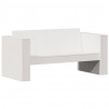 Sofa ogrodowa, 2-osobowa, biała, 134x60x62 cm, drewno sosnowe