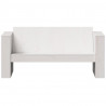 Sofa ogrodowa, 2-osobowa, biała, 134x60x62 cm, drewno sosnowe