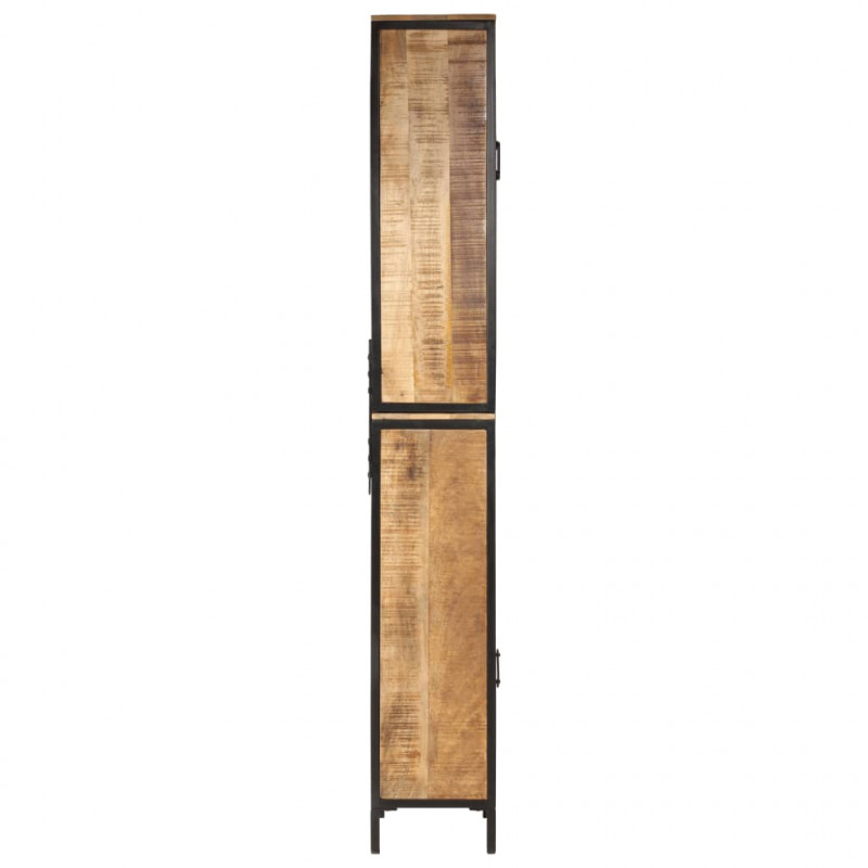 Szafka łazienkowa, 40x27x180 cm, żelazo i lite drewno mango