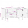 Szafka pod telewizor, 80x31x46 cm, lite drewno mango