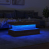 Stolik kawowy z oświetleniem LED, brązowy dąb, 90x50x40 cm
