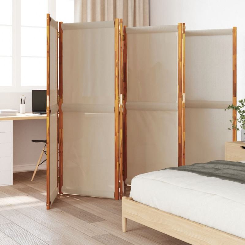 Parawan 6-panelowy, taupe, 420x180 cm