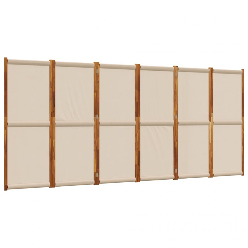 Parawan 6-panelowy, taupe, 420x180 cm
