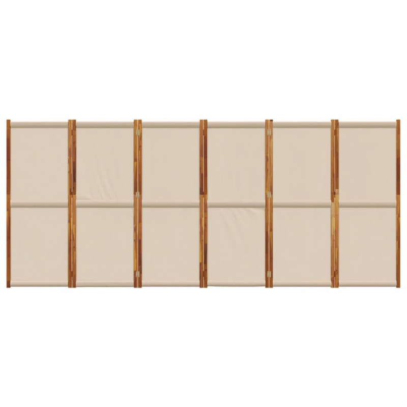Parawan 6-panelowy, taupe, 420x180 cm