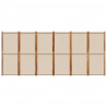 Parawan 6-panelowy, taupe, 420x180 cm