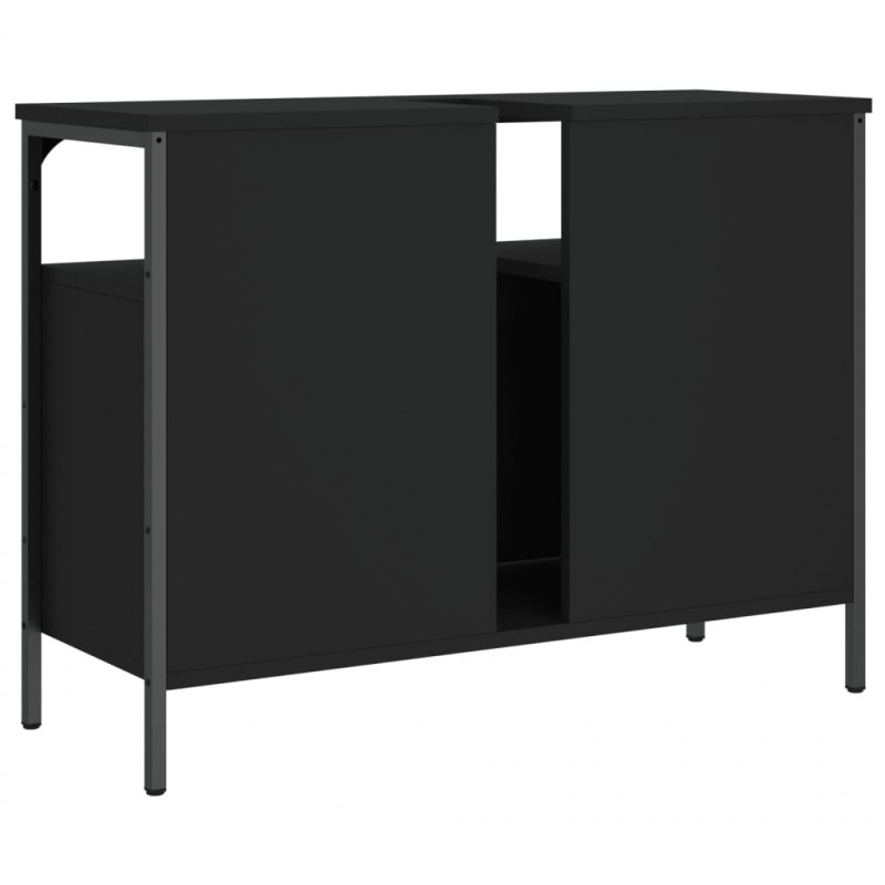 Szafka pod umywalkę, czarna, 80x30x60 cm
