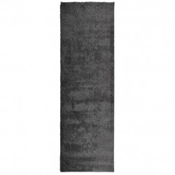 Dywan z długim włosiem PAMPLONA, antracytowy, 80x250 cm