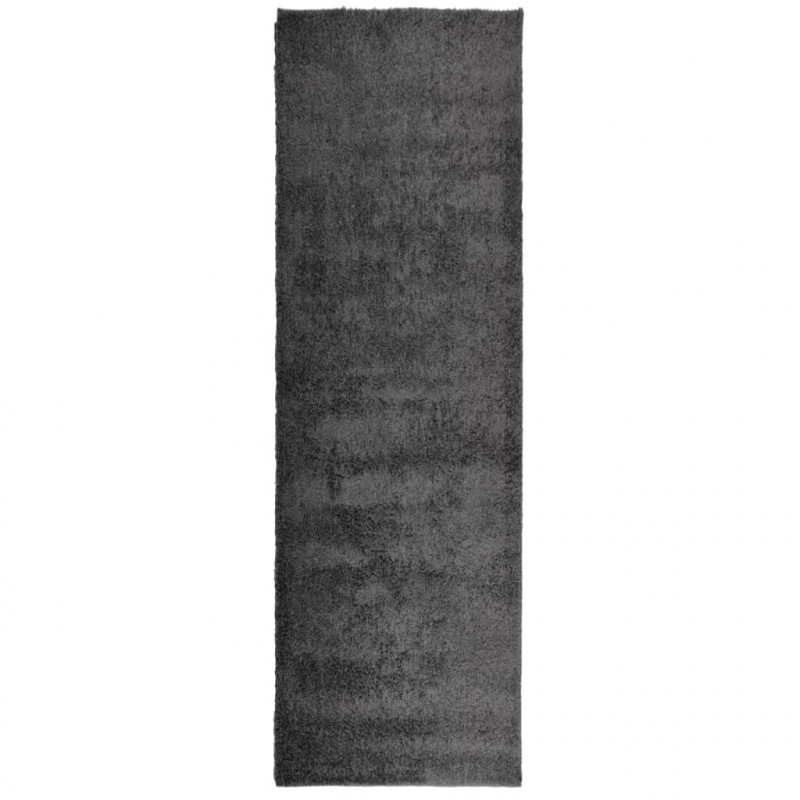Dywan z długim włosiem PAMPLONA, antracytowy, 80x250 cm