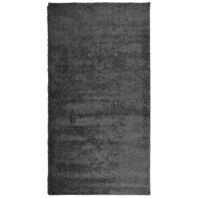 Dywan z długim włosiem PAMPLONA, antracytowy, 80x150 cm