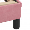 Rama łóżka z zagłówkiem bez materaca różowa 160x200cm aksamitna