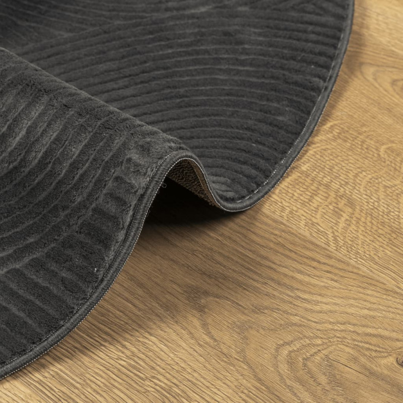 Dywan IZA z krótkim włosiem, antracytowy, Ø 120 cm